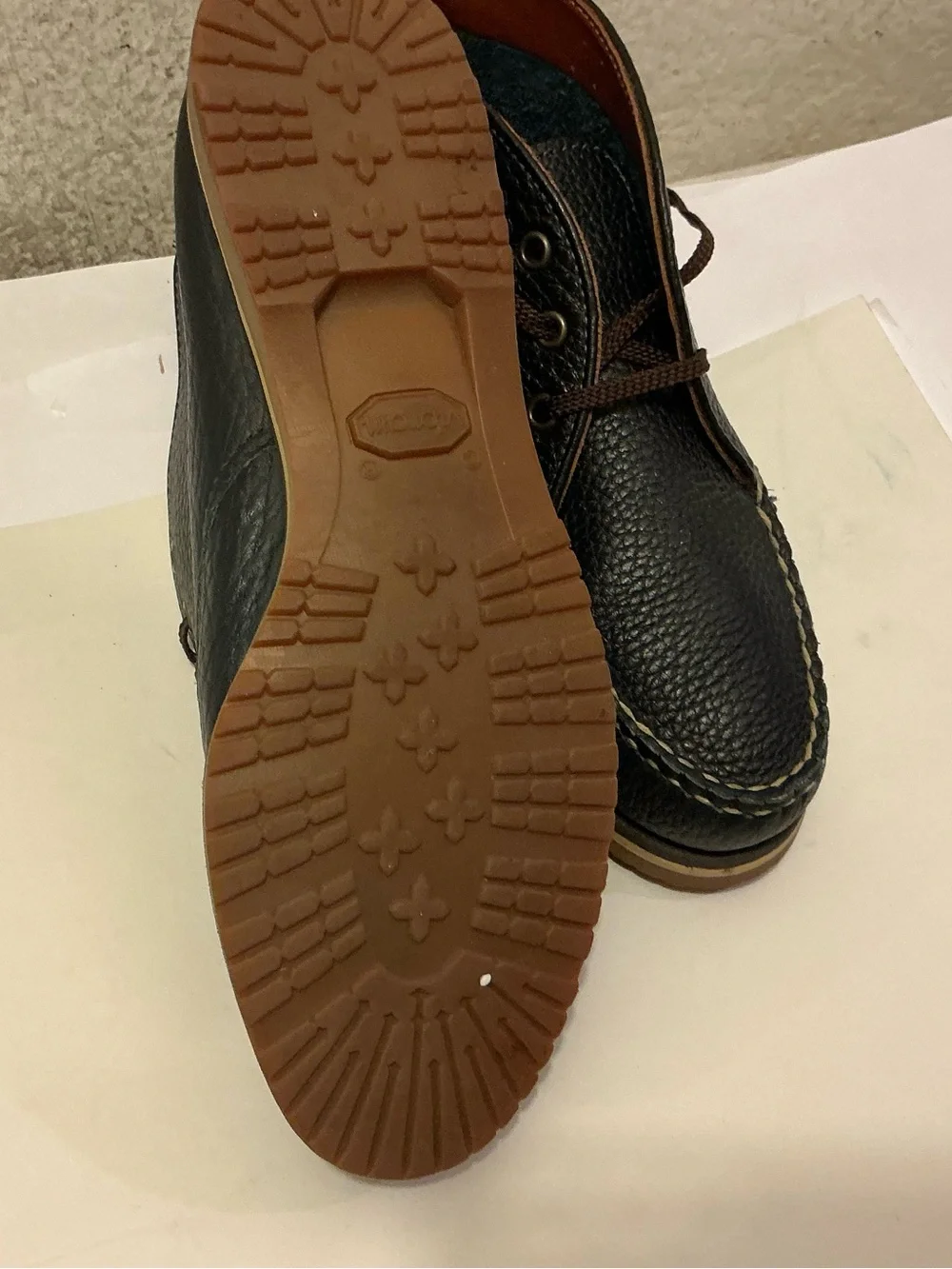 Vintage Dooney & Bourke navy blue  Leather Lace-Up Ankle Booties